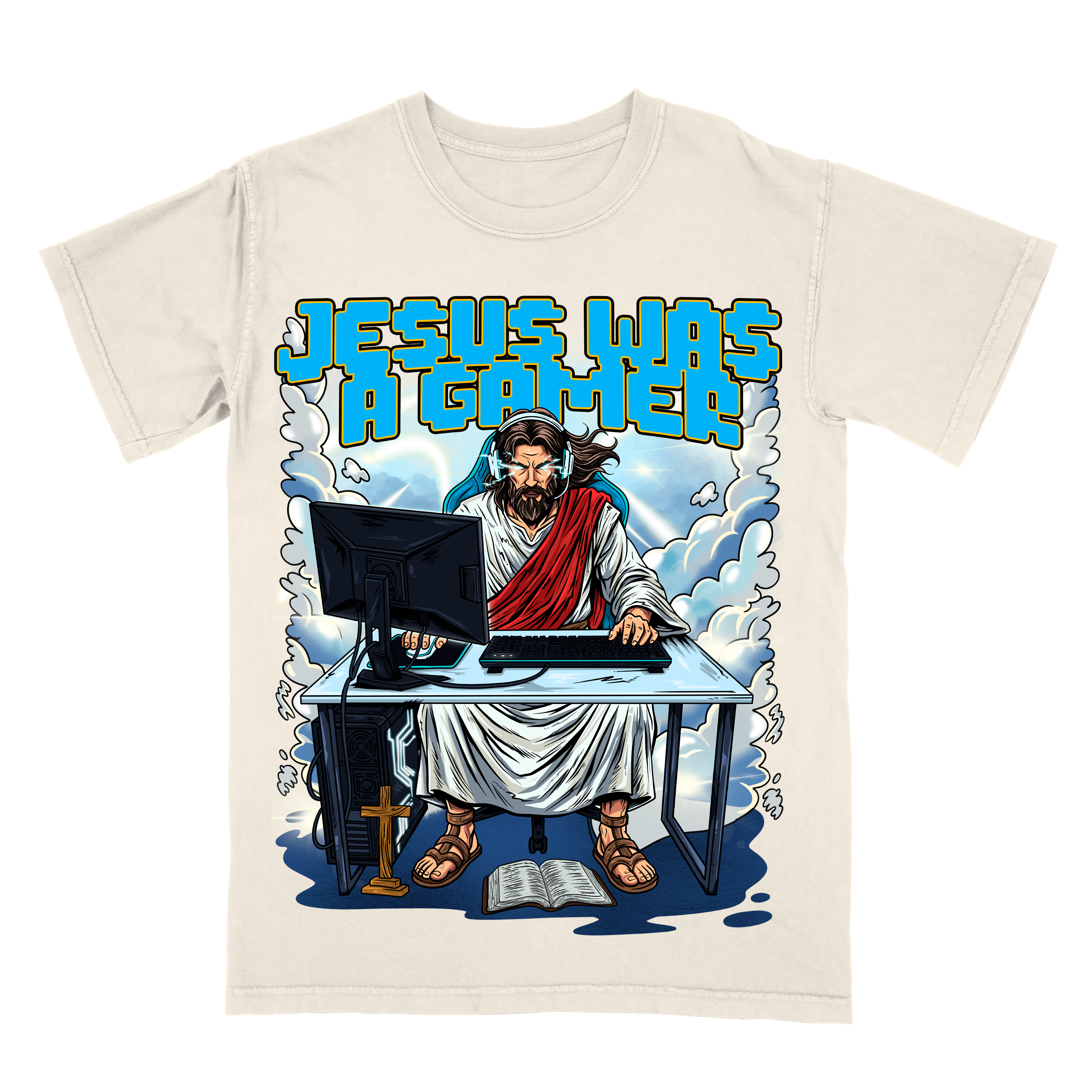 Jesus Was A Gamer Gaming Limited Edition Christian Gaming Graphic T-Shirt
