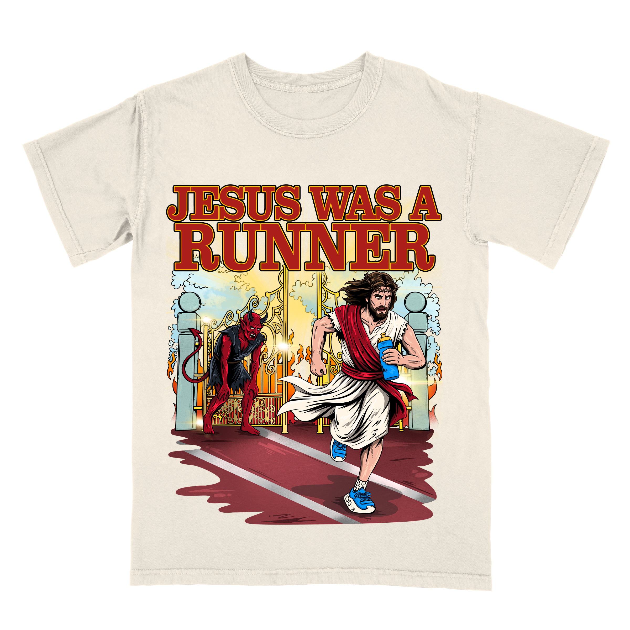 Jesus Was A Runner Limited Edition Christian Graphic T-Shirt