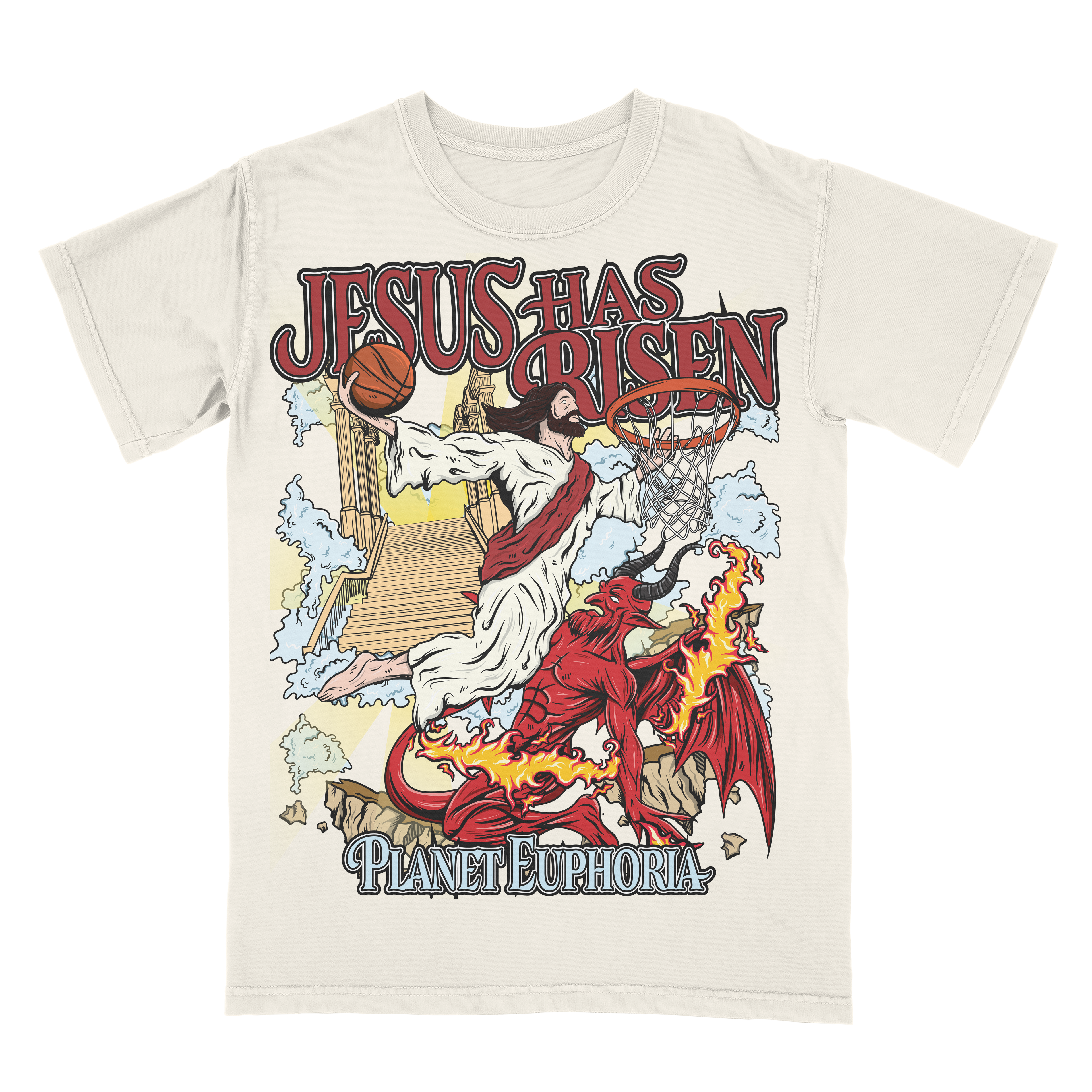 Jesus Has Risen V2 Limited Edition Christian Basketball Graphic T-Shirt